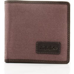 Zippo Herren-Geldbeutel quer Textil/innen Leder Mocca/grau