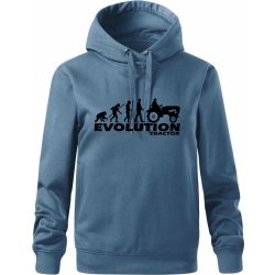 Evoluce traktor Oversized mikina dámská Moon kratší + širší Denim