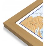 Excart Maps Svět - nástěnná politická mapa 136 x 84 cm (ČESKY) Varianta: mapa v dřevěném rámu, Provedení: Pegi jádro ořechu – Hledejceny.cz