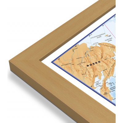 Excart Maps Svět - nástěnná politická mapa 136 x 84 cm (ČESKY) Varianta: mapa v dřevěném rámu, Provedení: Pegi jádro ořechu – Hledejceny.cz