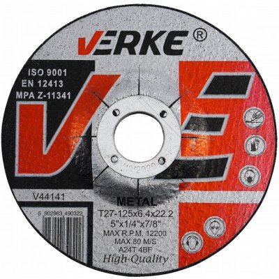 Verke Brusný kotouč 125 x 6,4 x 22,2mm V44141 – Zbozi.Blesk.cz
