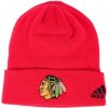 Čepice adidas NHL Basic Cuff Knit RED Chicago black hawks