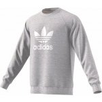 adidas Originals TREFOIL CREW mikina šedá – Zboží Mobilmania