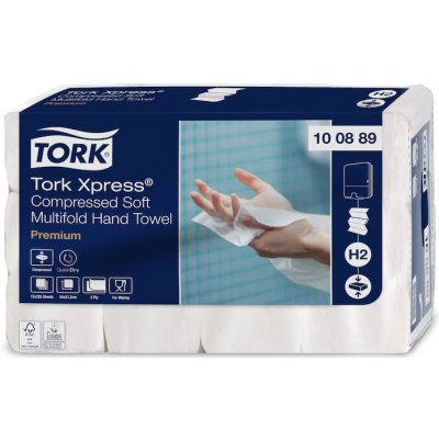 Tork Xpress Multifold, H2, 2 vrstvy, 12 x 225 ks, 2700 útržků, 100889 – Zboží Mobilmania