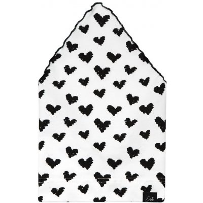 Esito Dětský šátek na hlavu Black heart bílá – Sleviste.cz