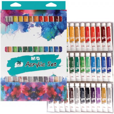 M&G akrylové barvy 12 ml sada 36 ks – Zboží Dáma
