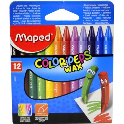 Maped Voskové pastelky Wax trojhranné 12 barev – Hledejceny.cz