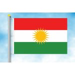 LIBEA, s.r.o. Vlajka Kurdistánu Rozměr: 60x90 cm, Uchycení: Karabiny na stožár – Sleviste.cz