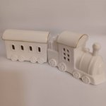 DECOLED Keramický vláček, 28,5 x 10,1 x 9,3 cm, teple bílá, 2xLR44 – Zboží Mobilmania