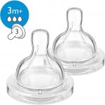 Philips Avent Dudlík Anti-colic/Classic+ 3 střední průtok 3m+ 2 ks – Zboží Dáma