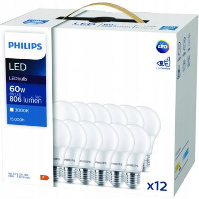 Philips CorePro LEDbulb ND 8-60W A60 E27 830 12ks – Hledejceny.cz