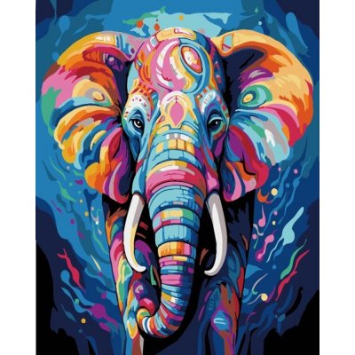 vytvarnehracky.cz Malování na černé plátno 40 x 50 cm slon – Zboží Dáma