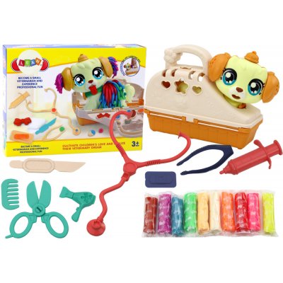 Lean Toys Play-DohCreative Set: Pes ve veterinárním transportéru – Zboží Mobilmania