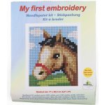 VTC Vyšívací sada s předtištěným motivem 70262/9724 koník II hnědá 17x20,5cm – Zboží Mobilmania