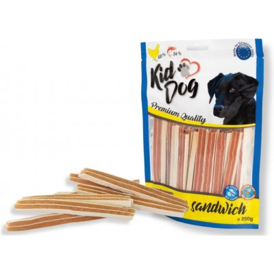 KidDog kuřecí sendvič s treskou 250 g – Zboží Dáma