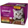 Kapsička pro kočky Whiskas Adult Pure Delight s hovězím, kuřecím, jehněčím, drůbežím masem 48 x 85 g