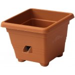 PLASTIA Hranatý samozavlažovací kv. Bergamot 30x30 cm terakota – HobbyKompas.cz