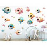 Nalepte.cz Mořské ryby textilní přelepitelné samolepky na zeď arch 47 x 30 cm – Hledejceny.cz