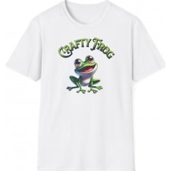 Tričko s potiskem Crafty Frog Tvořivá Žába Unisex Softstyle White