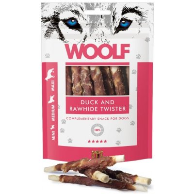Woolf Duck & Rawhide twister 100 g – Sleviste.cz