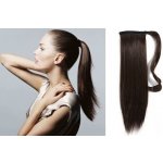 Clip in příčesek culík / cop 100% japonský kanekalon 60cm tmavě hnědý – Hledejceny.cz