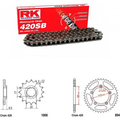 RK Racing Chain Řetězová sada KTM 65 SX 12-23 | Zboží Auto