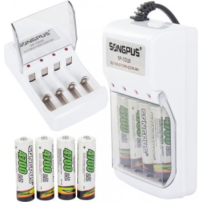 Songpus 06264 + 4x AA 4700 mAh – Zbozi.Blesk.cz