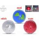 Míček měkký antistresový senzorický NASA 7cm planety 3 druhy v krabici