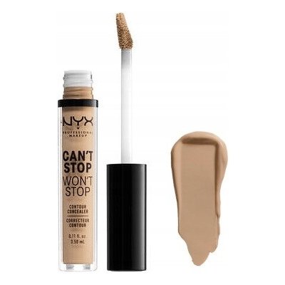 NYX Professional Make-up Can't Stop Won't Stop Tekutý korektor 7.5 Soft Beige 3,5 ml – Sleviste.cz