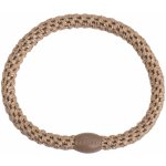 KKNEKKI Gumička do vlasů Kknekki Slim Beige Glitter, béžová barva, textil – Zboží Mobilmania