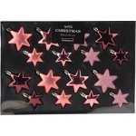 HIGHLIFE Sada vánočních ozdob Star ružová 16 ks – Hledejceny.cz