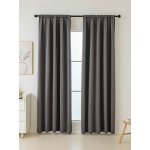 MKLuzkoviny.cz Blackout závěsy Elias šedá – 140 × 160 cm (2 ks) - řasící stuha – Hledejceny.cz