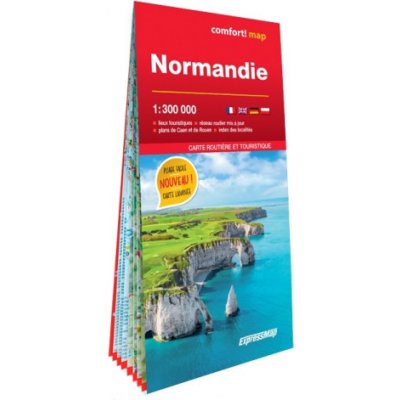 Normandie 1/300.000 carte grand format laminée