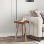 Omaxi 788764 Deska stolu Tmavě hnědá 40 x 4 cm (kruh) Pevné dubové dřevo – Zboží Dáma