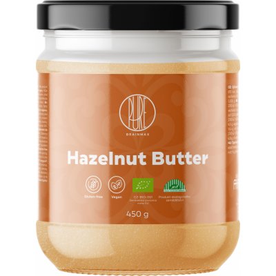 BrainMax Pure BIO Hazelnut Butter 100% Lískooříškový krém 250 g