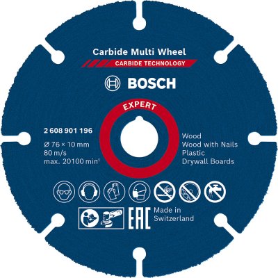 Bosch Kotouč řezný Carbide Multi Wheel 76 x 10 x 1,0mm – Zboží Mobilmania