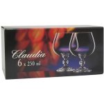 Crystalex Sklenice Claudia na koňak 250ml 6ks – Zboží Dáma