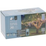 Koopman Solární LED světelný řetěz 240 LED teplá bílá, černý kabel, 11 m – Hledejceny.cz