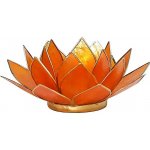 Svícen Lotus 13,5 cm indigo se zlatým lemem – Hledejceny.cz