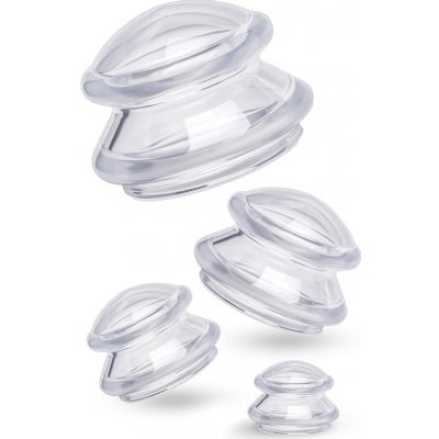 Fabulo Silikonové masážní baňky Mushroom 4 ks průhledná – Zbozi.Blesk.cz