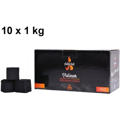 Addictedcoals Addicted Platinum 27 mm kokosové uhlíky pro vodní dýmku 10 kg – Zboží Dáma