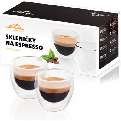 ETA Skleničky na espresso 4181 93000 2 x 80 ml – Zboží Mobilmania