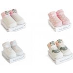 Doudou Ponožky pro holčičku 1 pár bílá s růžovým lemem – Zboží Dáma