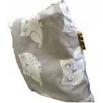 KHC BIO špaldový dětský polštářek Sovy na šedé nahřívací 20 x 20 cm Pratelný potah – Zboží Dáma