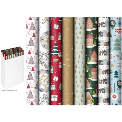 Balící papír vánoční role 10mx70cm mix 8 – Zboží Dáma