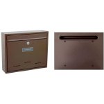 Poštovní schránka Radim velká zadní vhoz 360x310x90mm Hnědá – Hledejceny.cz