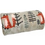 MyHouse deka fleece FOX lišky na šedé 150x200 – Zboží Mobilmania