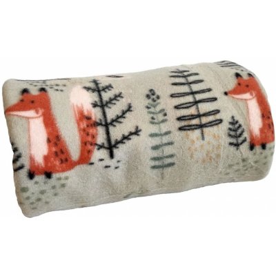 MyHouse deka fleece FOX lišky na šedé 150x200 – Zboží Mobilmania