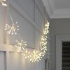 Vánoční osvětlení ACA DECOR LED dekorační stříbrná girlanda Starburst 420 cm teplá bílá barva 230V