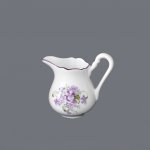 Český porcelán Dubí Mlékovka 0,25 l, fialky – Zboží Mobilmania